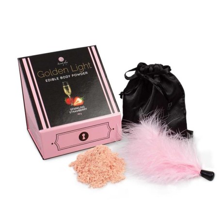 Kit poudres 100% Comestibles et porte plume fraises