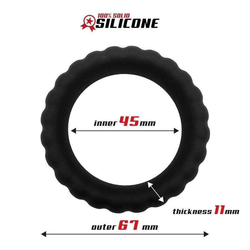 Anneau à pénis silicone solide 4,5 cm