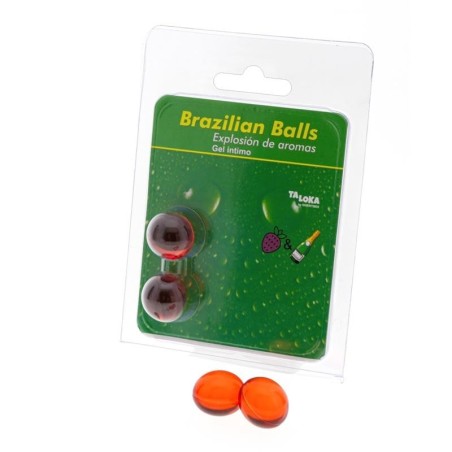 Set 2 Boules Brésiliennes Explosión en fraise et champagne