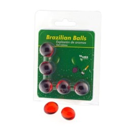 Coffret 5 boules brésiliennes Explosion gout fraise-Champan