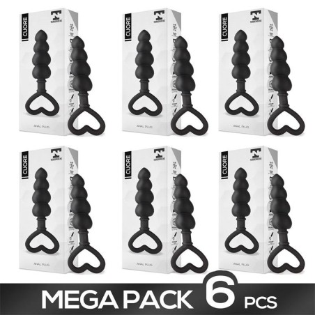 Pack de 6 Cuore Plug Anal silicone