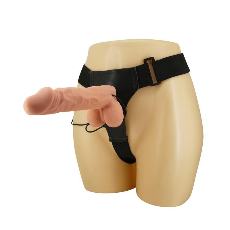 harnais avec gode et vibration 9.4