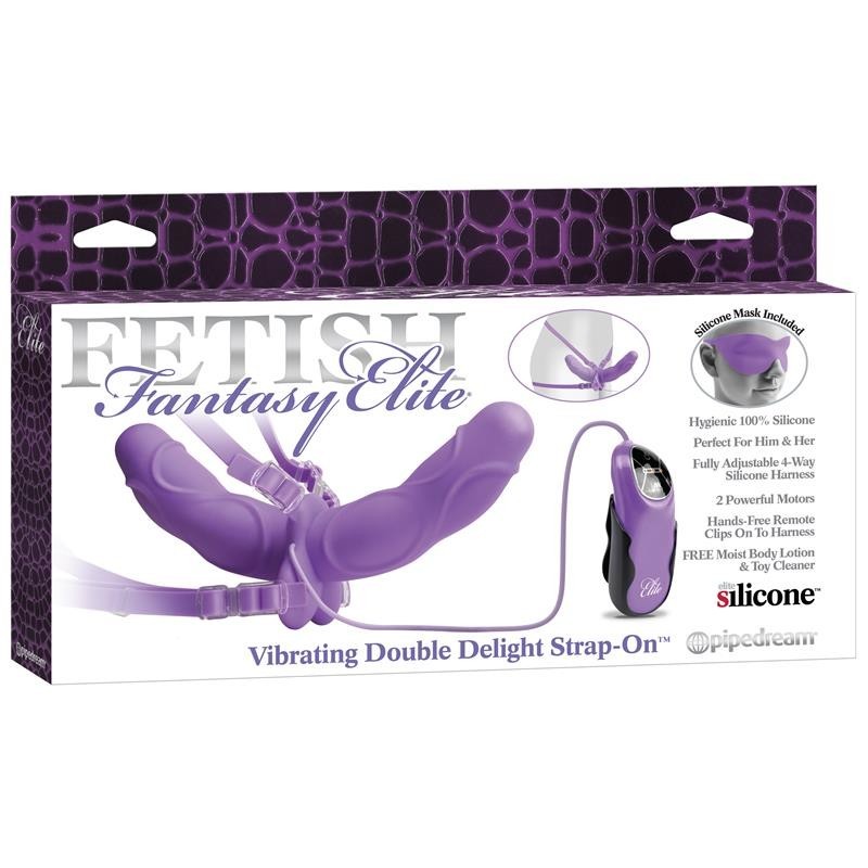 Fetish Fantaset Elite harnais de Double Deleite vibromasseur mauve