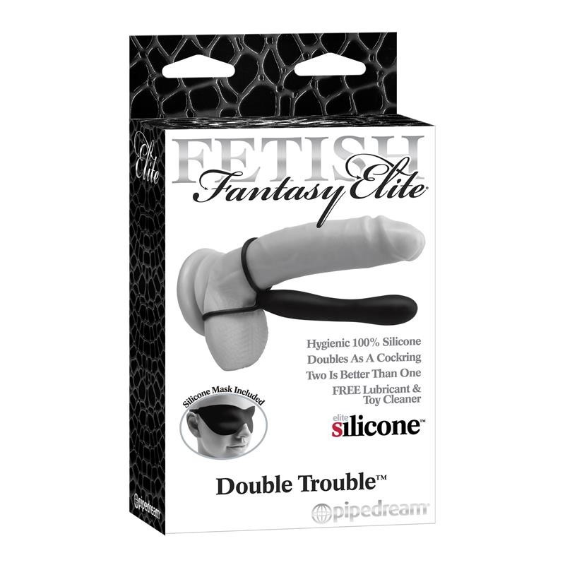 Gode Double Trouble Fetish Fantaset Elite avec ceinture noire