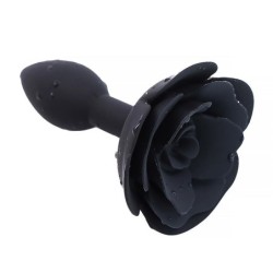 Plug Anal en silicone avec rose noir