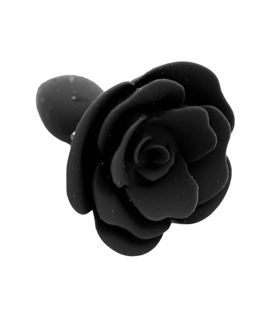 Plug Anal en silicone avec rose noir