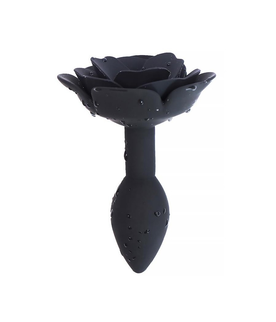 Plug Anal en silicone avec rose noir