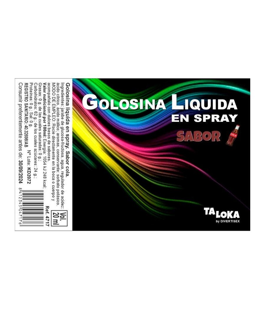 sucrerie Liquide en spray gout queue 20 ml