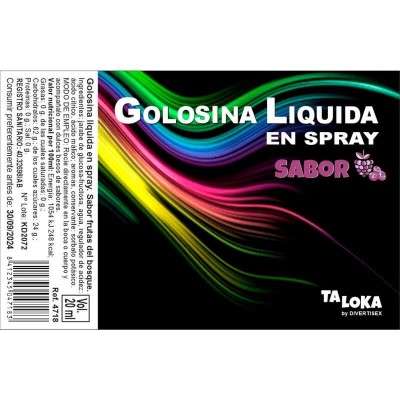 sucrerie Liquide en spray gout Fruits des bois 20 ml