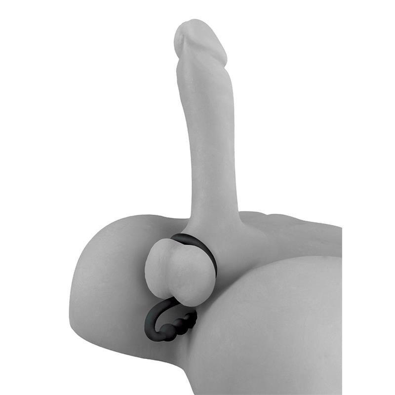 Fetish Fantaset Elite Perles Anales avec Anneau Testiculaire Noir