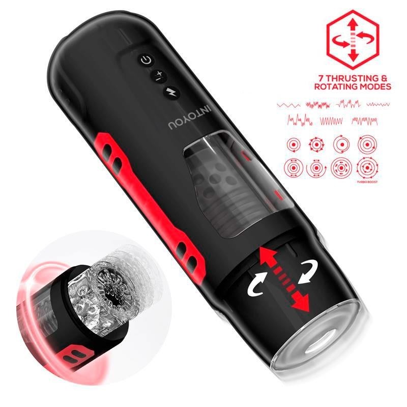 Pyro Masturbateur Advanced avec poussée, rotation et gemmes