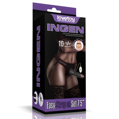 harnais reglable avec Gode 10 vibrationes 7.5