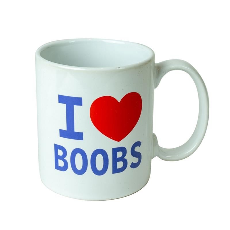 Tasse en céramique J'aime les seins