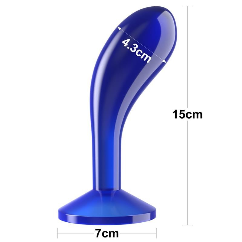 Plug Anal Flawless Bleu Transparent 6