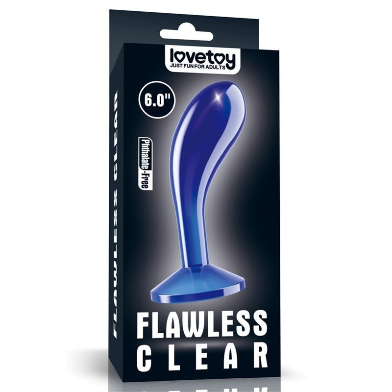 Plug Anal Flawless Bleu Transparent 6