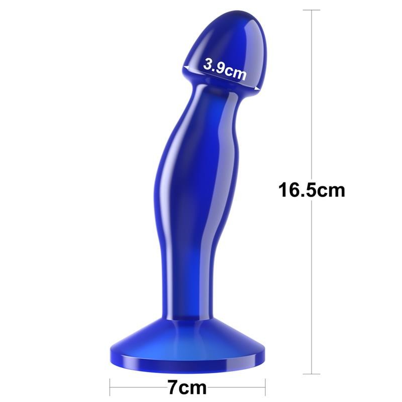 Plug Anal Flawless Bleu Transparent 6.5