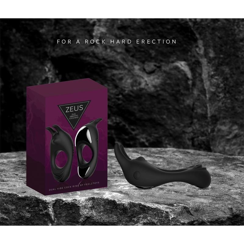 Zeus Anneau Vibromasseur à pénis double