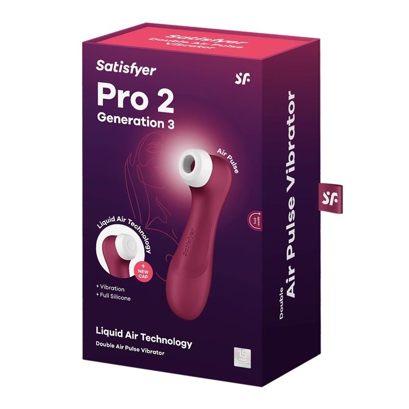 Technologie Pro 2 Gen 3 Liquid Air Succión et Vibration Wine rouge- rouge vin