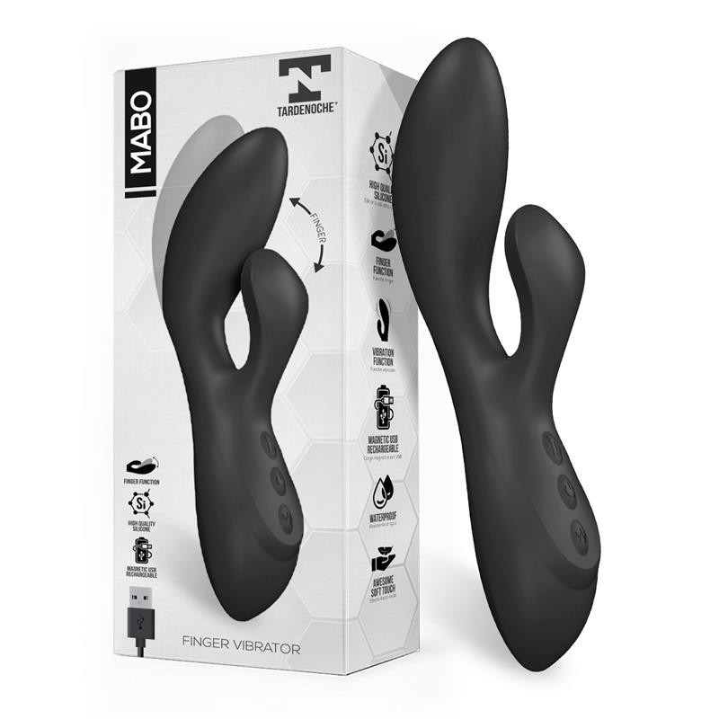 Mabo Vibromasseur point G mouvement doigt silicone Unibody