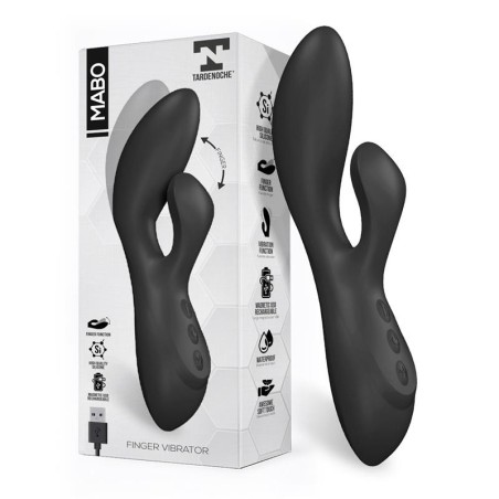 Mabo Vibromasseur point G mouvement doigt silicone Unibody