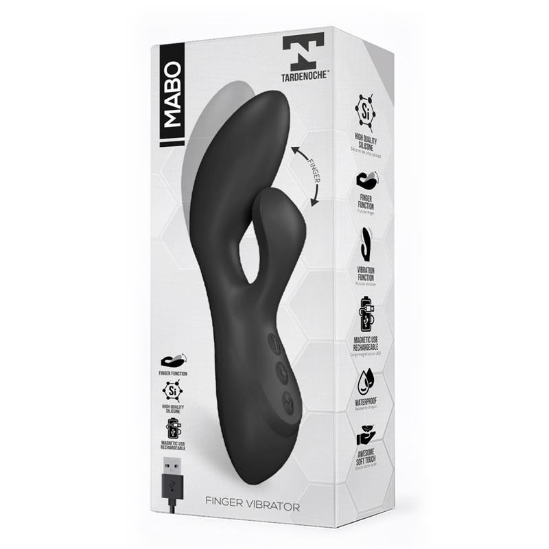 Mabo Vibromasseur point G mouvement doigt silicone Unibody