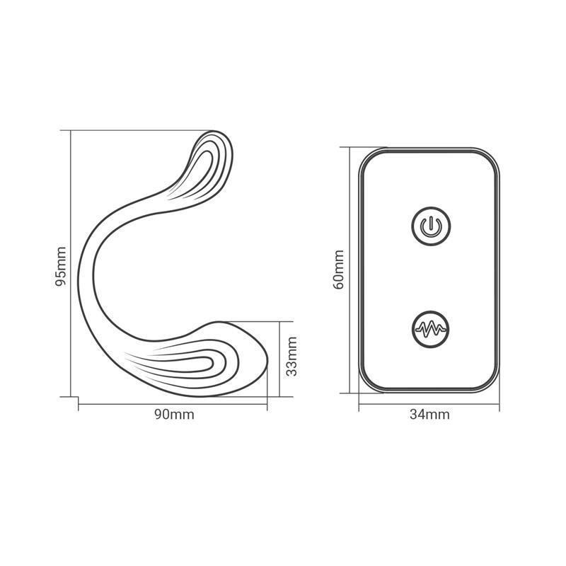 Nami oeuf vibrant avec télécommanen silicone liquide Unibody