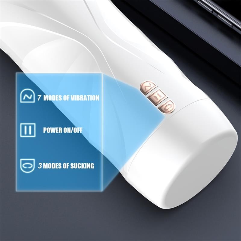 Riley Masturbateur masculin vibrant et succion automatiques