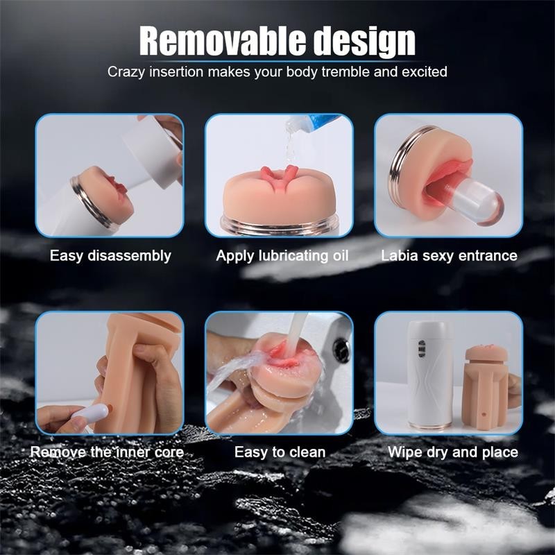 Riley Masturbateur masculin vibrant et succion automatiques