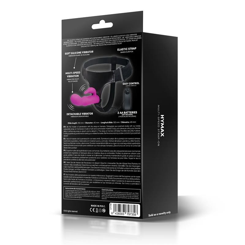 Hymax harnais avec gode-Vibromasseur avec cône et télécommande