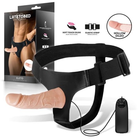 Eleto harnais avec Gode creux amovible, Vibration et Contrôle à Distance