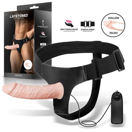 Bemax harnais avec Gode creux amovible, Vibration et Contrôle à Distance