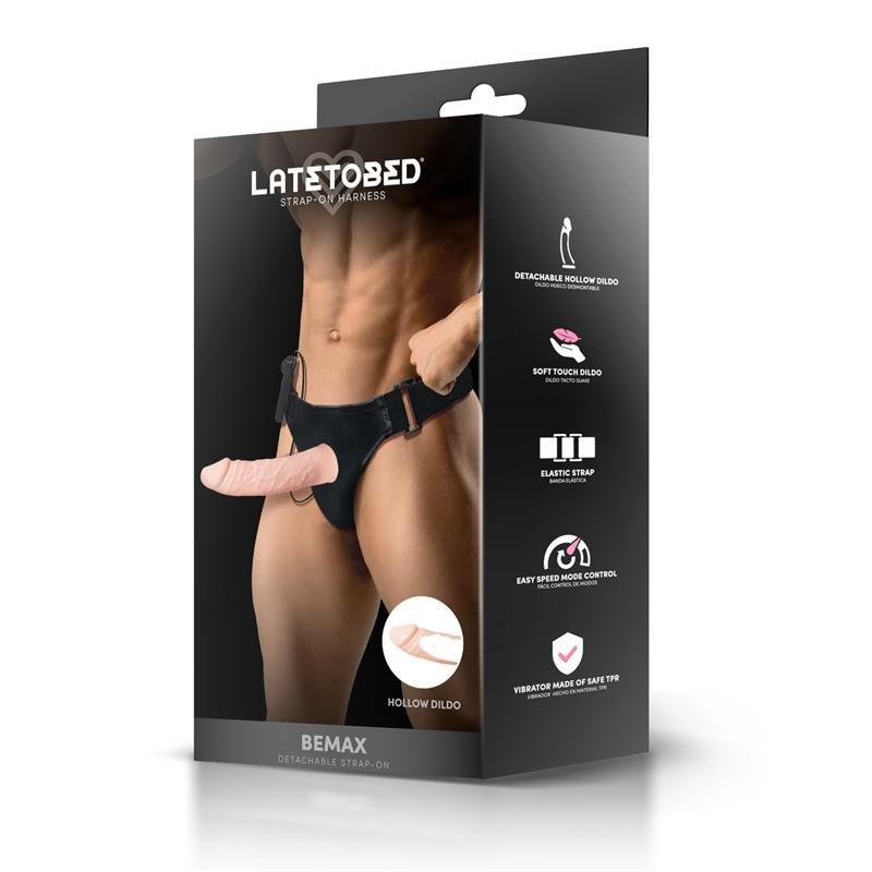 Bemax harnais avec Gode creux amovible, Vibration et Contrôle à Distance