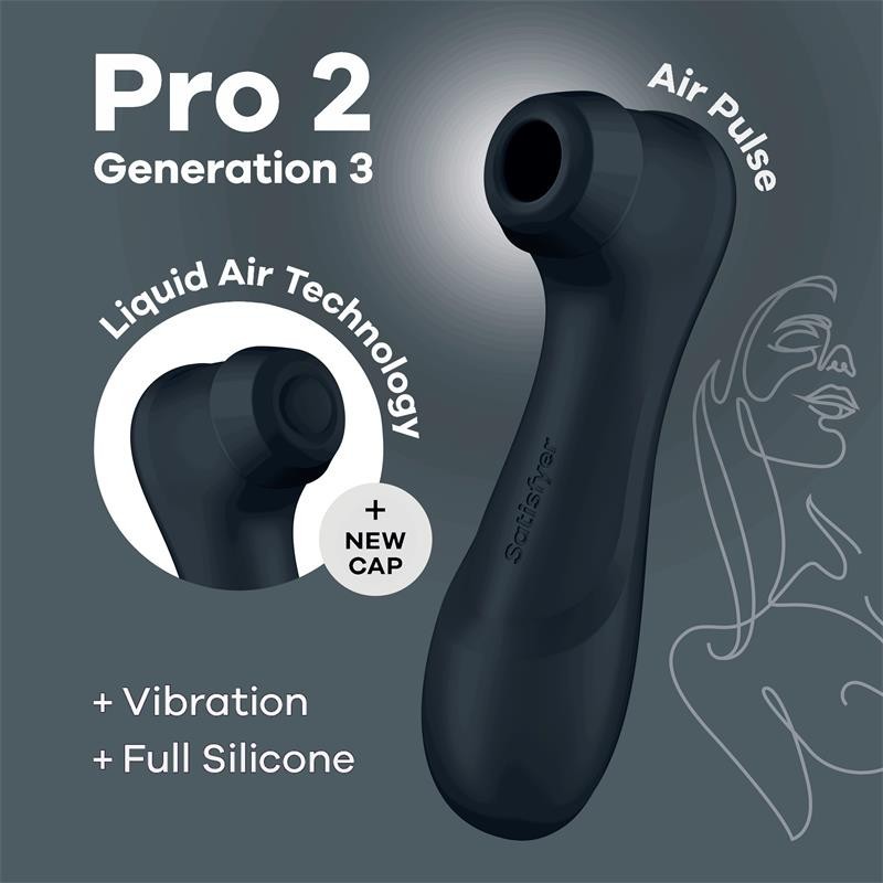 Pro 2 Gener 3 Liquid Air Technologet Succión et Vibration Noir