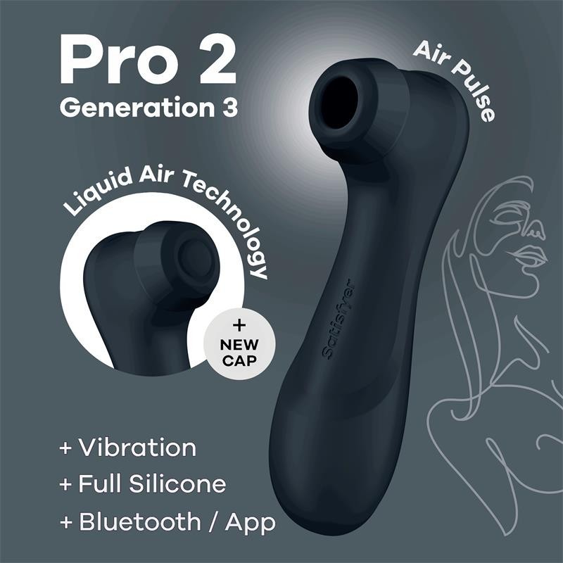 Pro 2 Gen 3 Liquid Air Technologet Succión et Vibration App Connect Noir