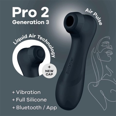 Pro 2 Gen 3 Liquid Air Technologet Succión et Vibration App Connect Noir