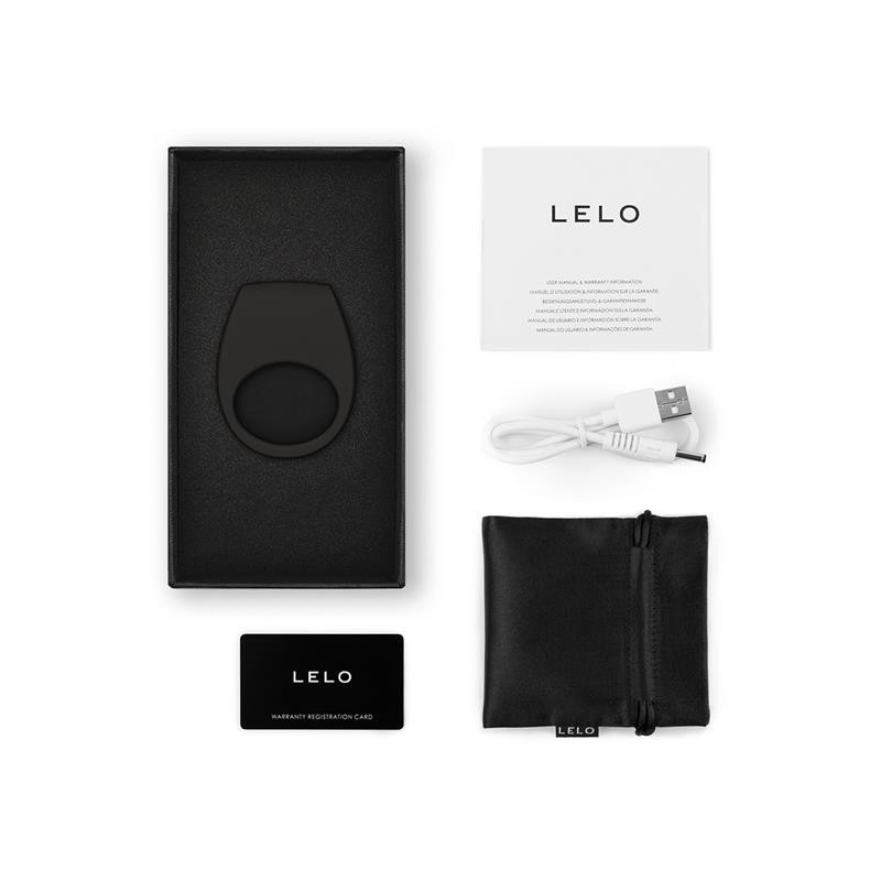 Tor 3 Anneau pour couples avec Lelo APP Noir