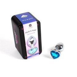Plug Anal de Métal coeur bleu taille S