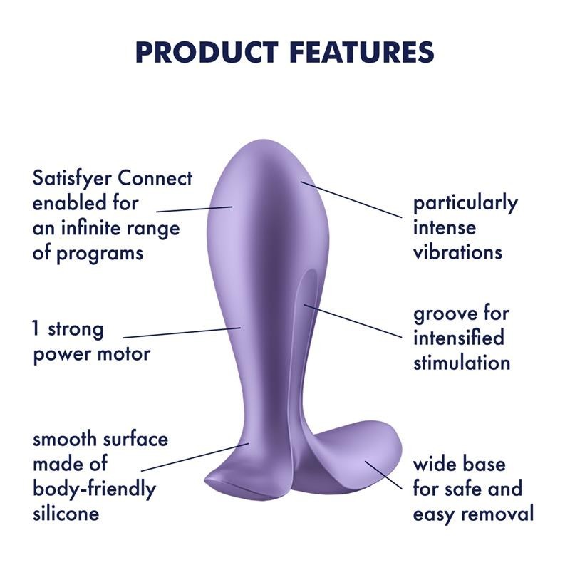 Plug anal avec application de vibration Satisfyer Connect Intensity Plug