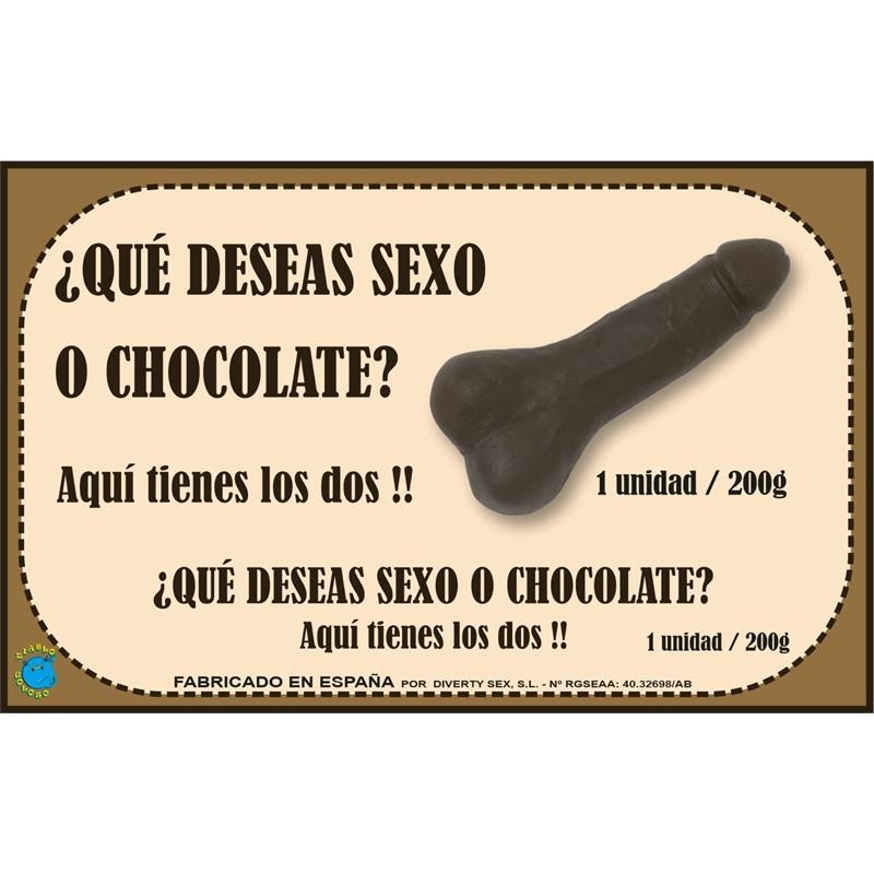 Chocolatina Chocolat pur forme pénis 200 gr