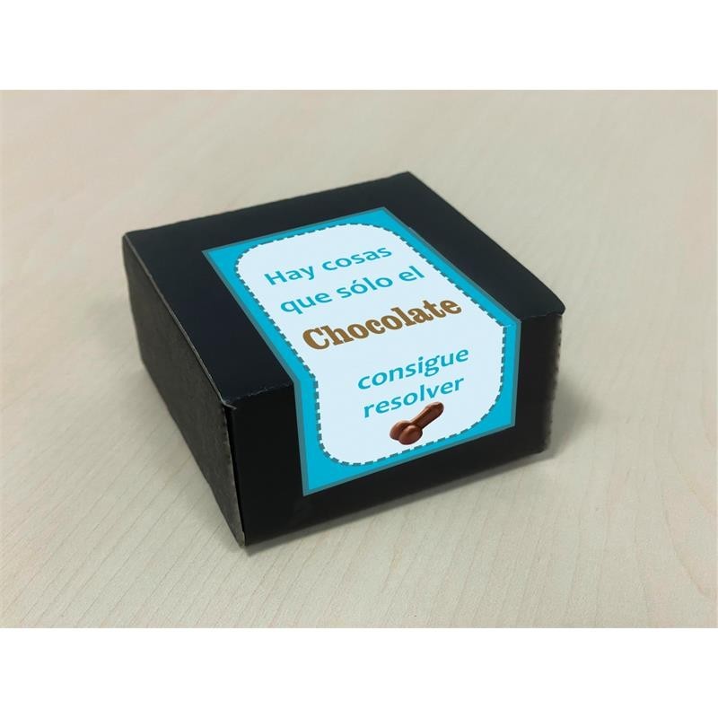 Boîte de 8 bonbons Chocolat pur forme de pénis