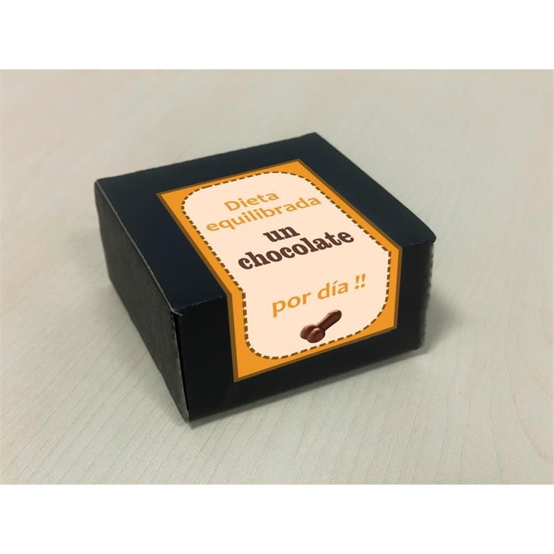 boite de 8 bonbons Chocolat pur forme pénis