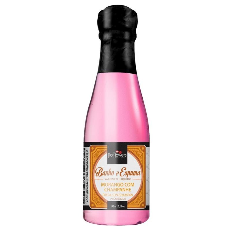 mousse bain fraises avec Champagne 150 ml