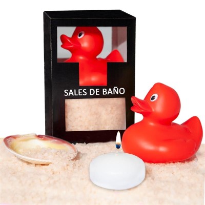 Coffret Ventes bain Vanille canard, bougie et coquille 150gr