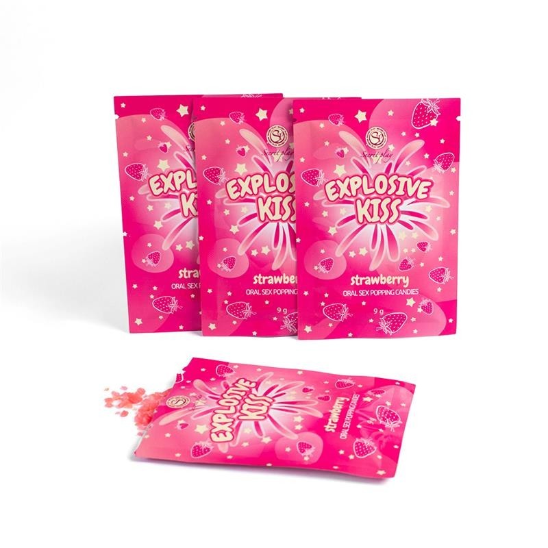 bonbons Explosivos sexe Oral Popping Bonbons unit gout fraise