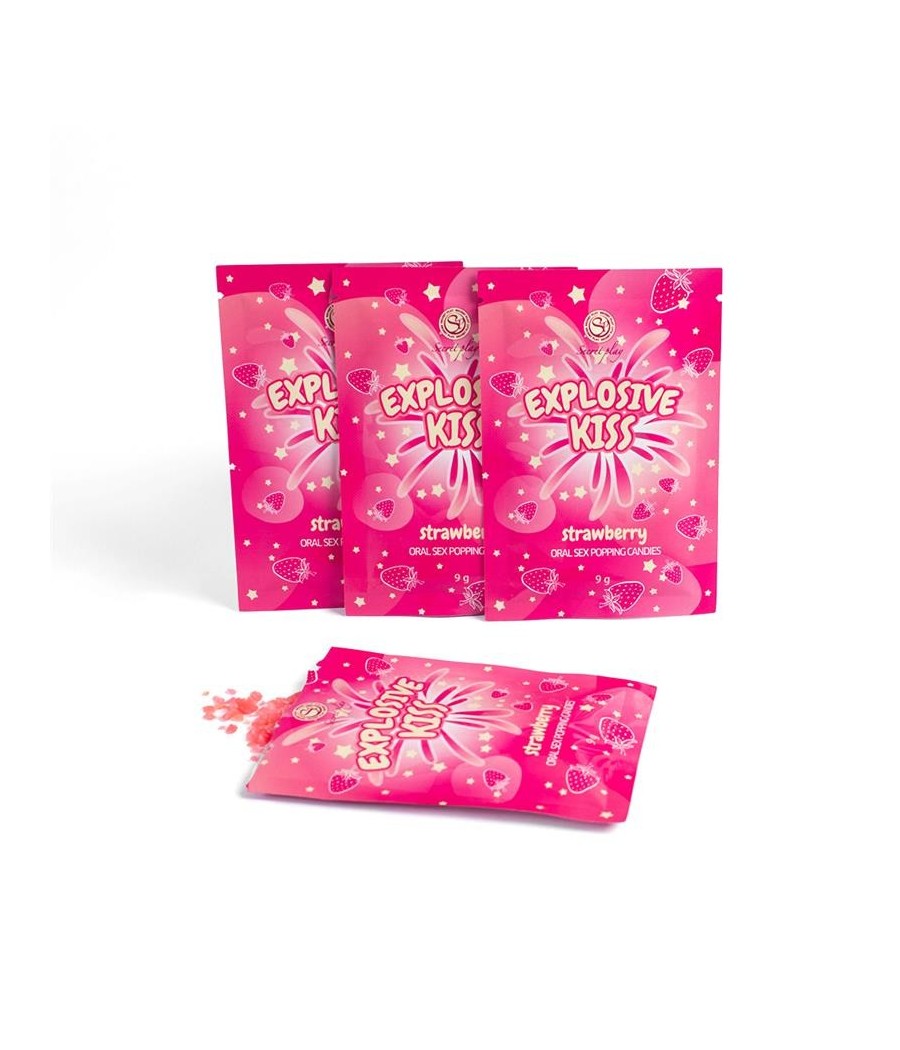 bonbons Explosivos sexe Oral Popping Bonbons unit gout fraise