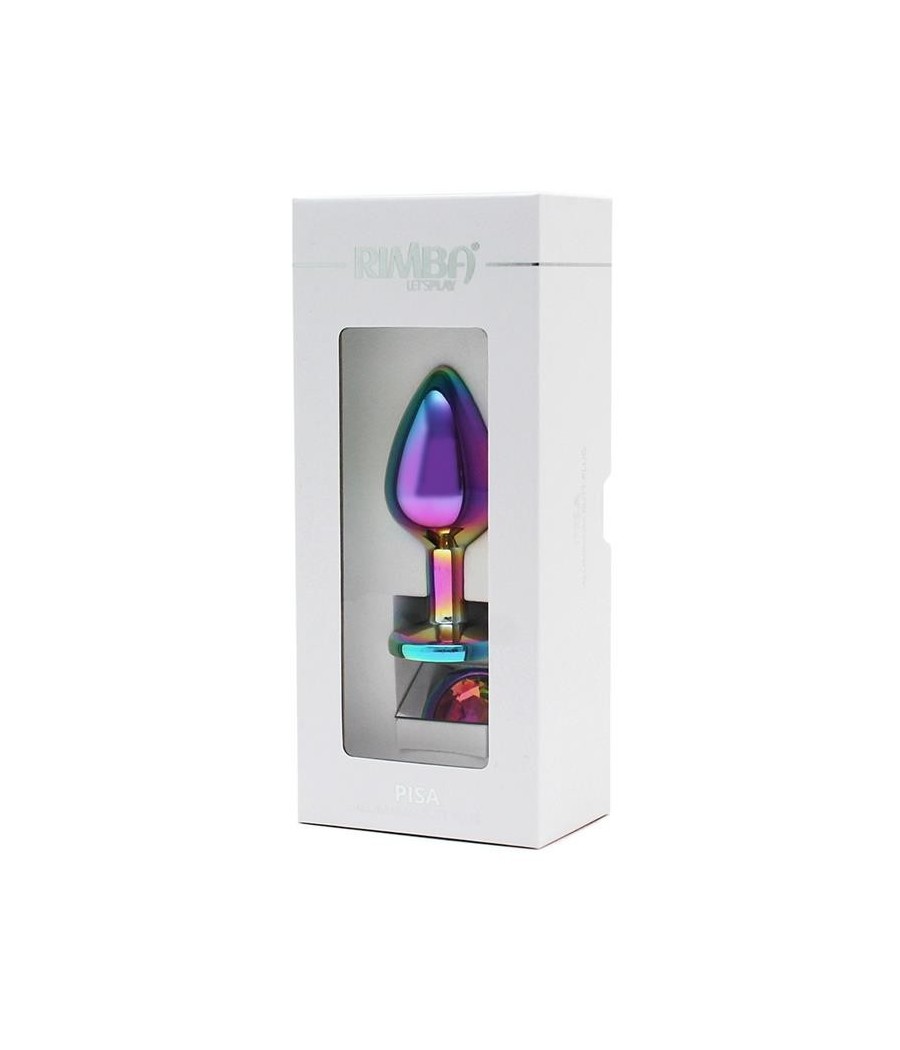 Plug anal avec pierre arc-en-ciel Pisa Rainbow
