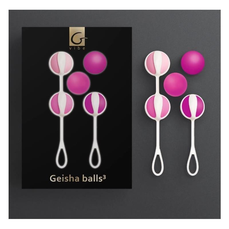 Lot de 5 boules de Geisha 3 Sugar Pink