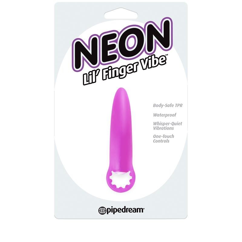 Mini Vibromasseur Néon Lil doigt mauve