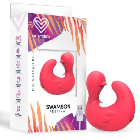 Swamson Dedal canard stimulateur USB silicone Rose