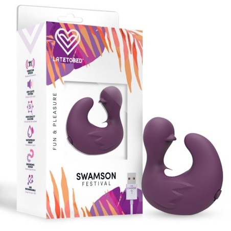 Swamson Dedal canard stimulateur USB silicone Violet